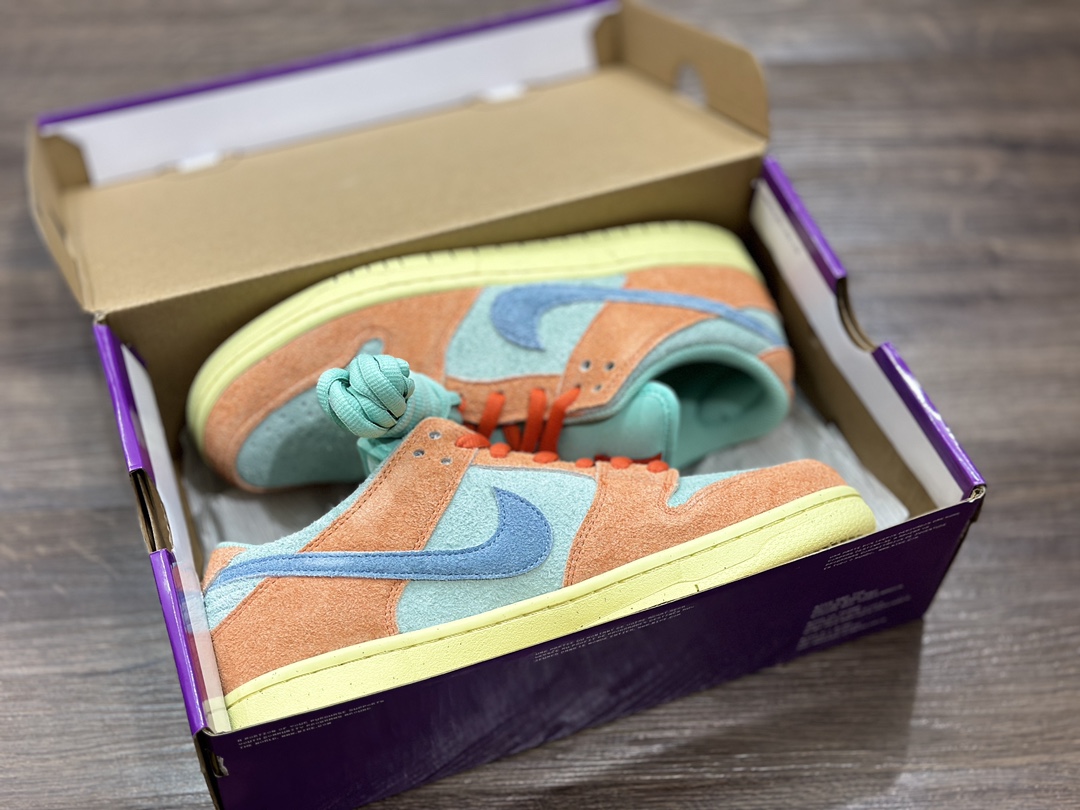 Nk SB Dunk ”Noise Aqua” Tropical Fruit Pie Dunk Series Retro Low-top Casual Skateboard Shoes DV5429-800