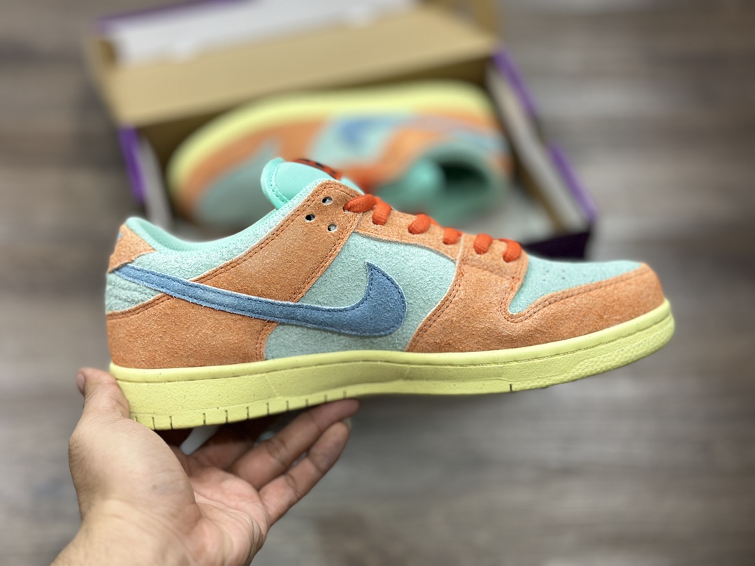 Nk SB Dunk ”Noise Aqua” Tropical Fruit Pie Dunk Series Retro Low-top Casual Skateboard Shoes DV5429-800