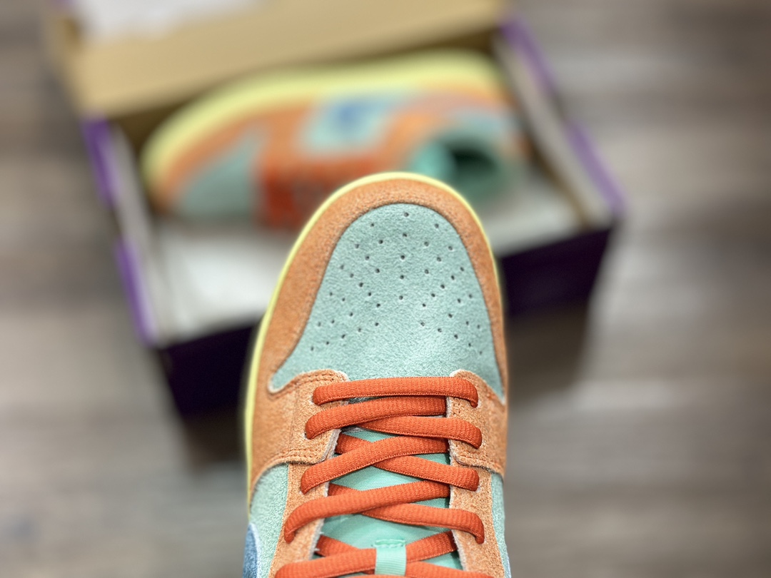 Nk SB Dunk ”Noise Aqua” Tropical Fruit Pie Dunk Series Retro Low-top Casual Skateboard Shoes DV5429-800