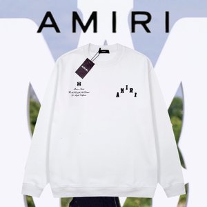 Amiri Clothing Sweatshirts Black White Openwork Cotton