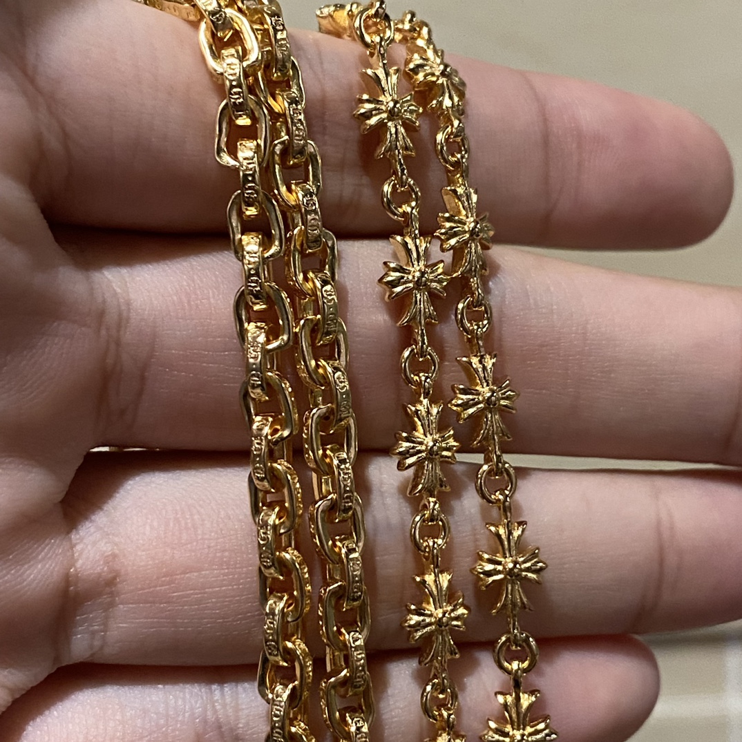 Gold-plated diamond-set customization, 22k real gold customization, necklace pendant