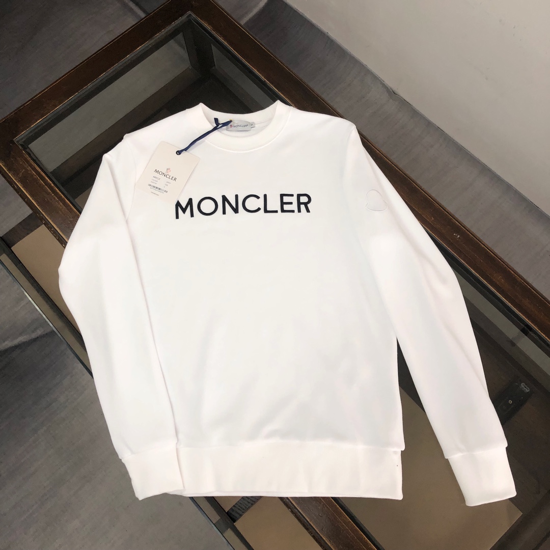 Moncler Clothing Sweatshirts Black White Fashion