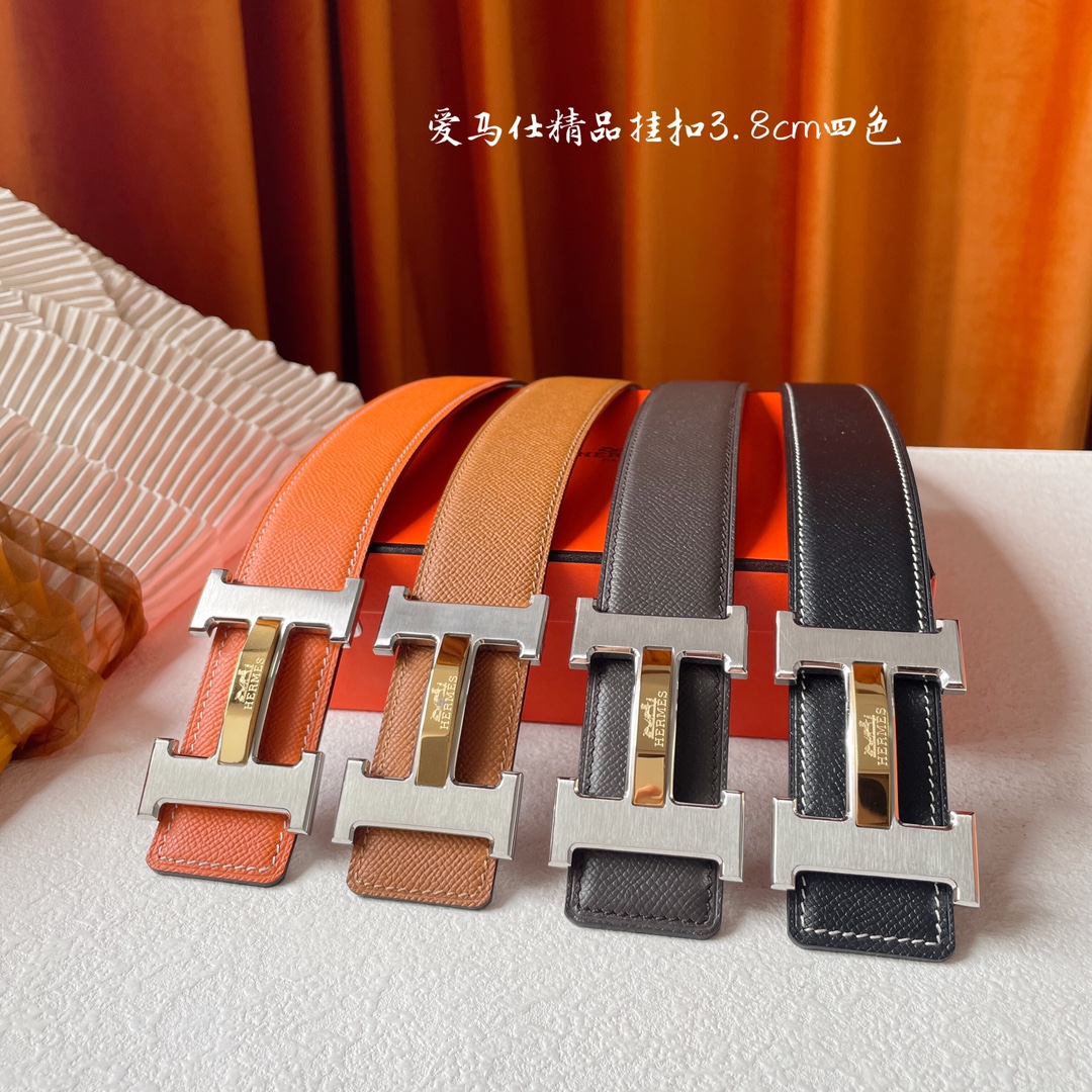 Original, hebilla de acero de alta calidad Hermès 3.8 cm en cuatro colores