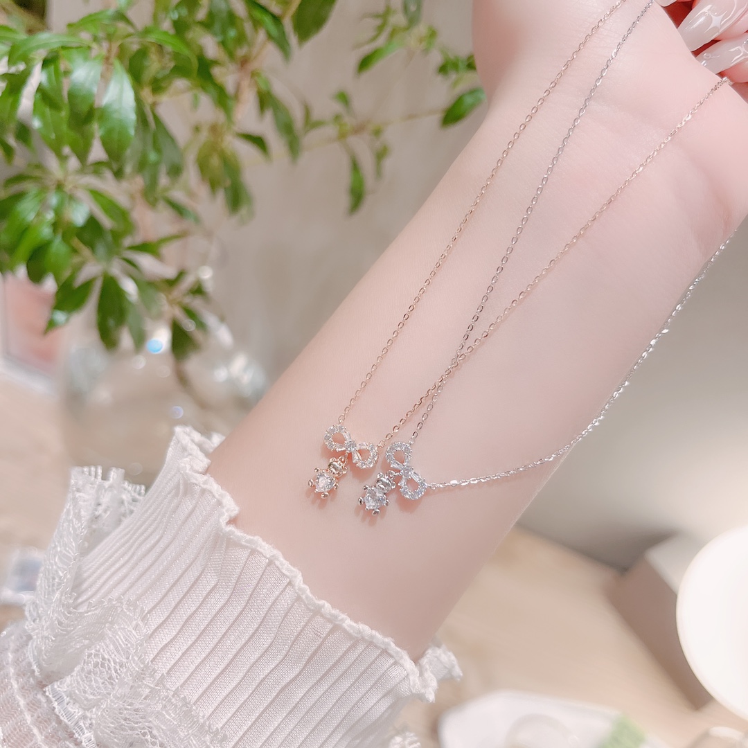 S925 Sterling Silver Necklace Soft Anniversary Silver