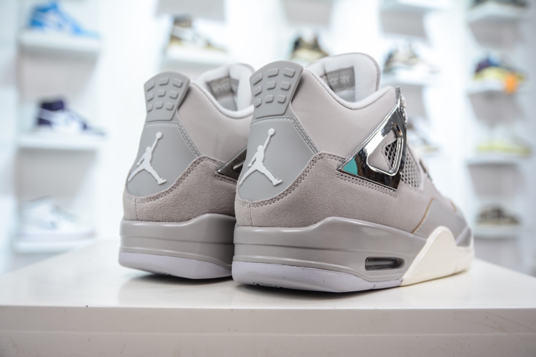 Pure original Air Jordan AJ4 Retro electroplated silver AQ9129-001