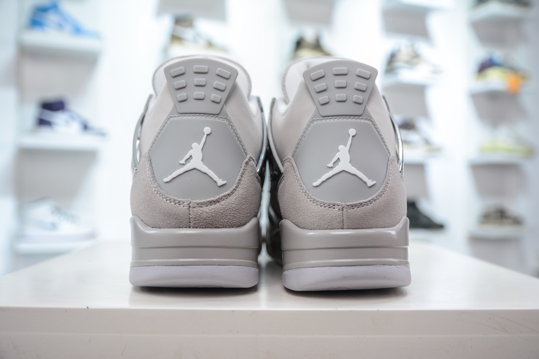 Pure original Air Jordan AJ4 Retro electroplated silver AQ9129-001