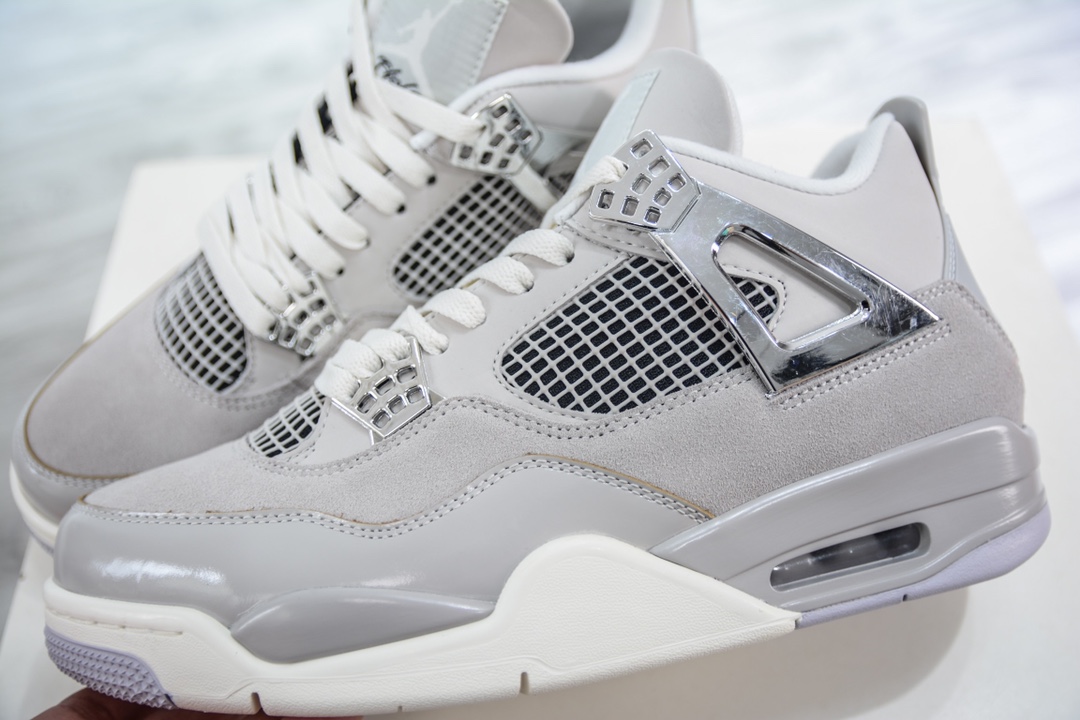 Pure original Air Jordan AJ4 Retro electroplated silver AQ9129-001