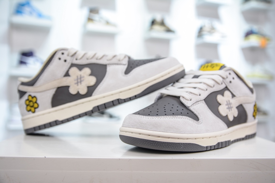 Wtp Water The Plant 1.0 Dunk Low ”Shroom” Sunflower Smiley Face Series Sneakers WTPS1063-32-024