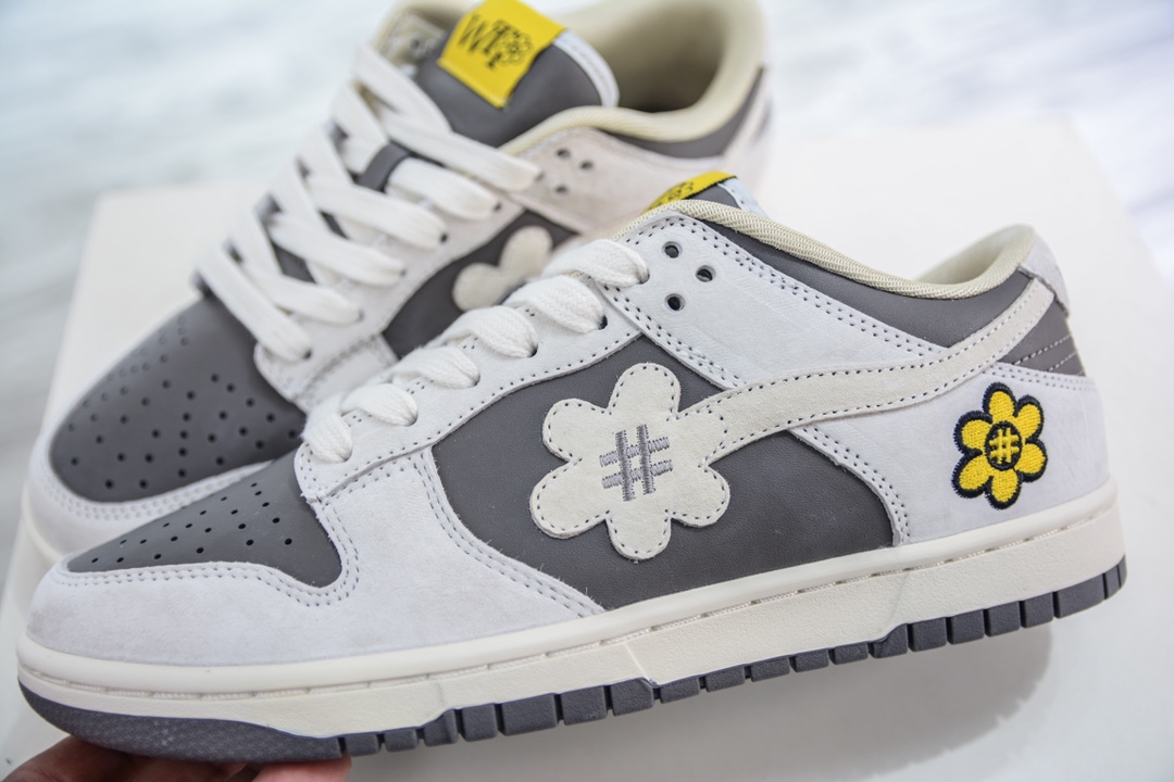 Wtp Water The Plant 1.0 Dunk Low ”Shroom” Sunflower Smiley Face Series Sneakers WTPS1063-32-024