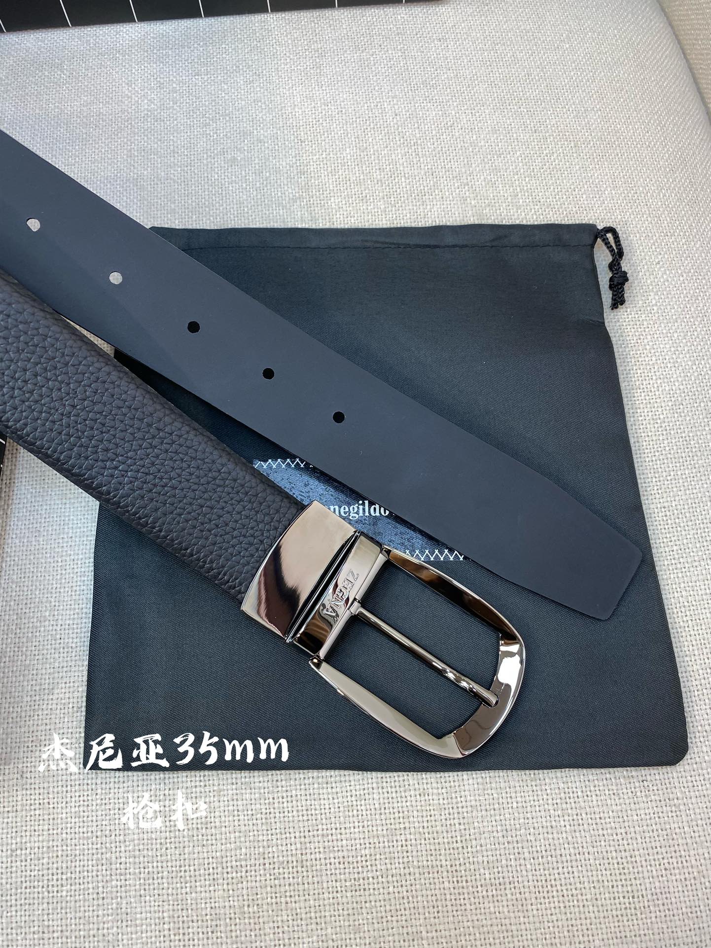 杰尼亚男士腰带-宽度35MM316精品扣精工打造进口小牛皮独特设计工艺手感柔软可以裁剪