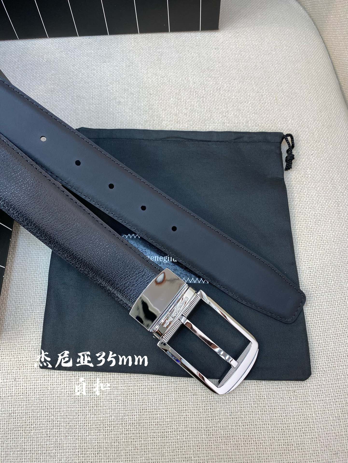 杰尼亚男士腰带-宽度35MM316精品扣精工打造进口小牛皮独特设计工艺手感柔软可以裁剪