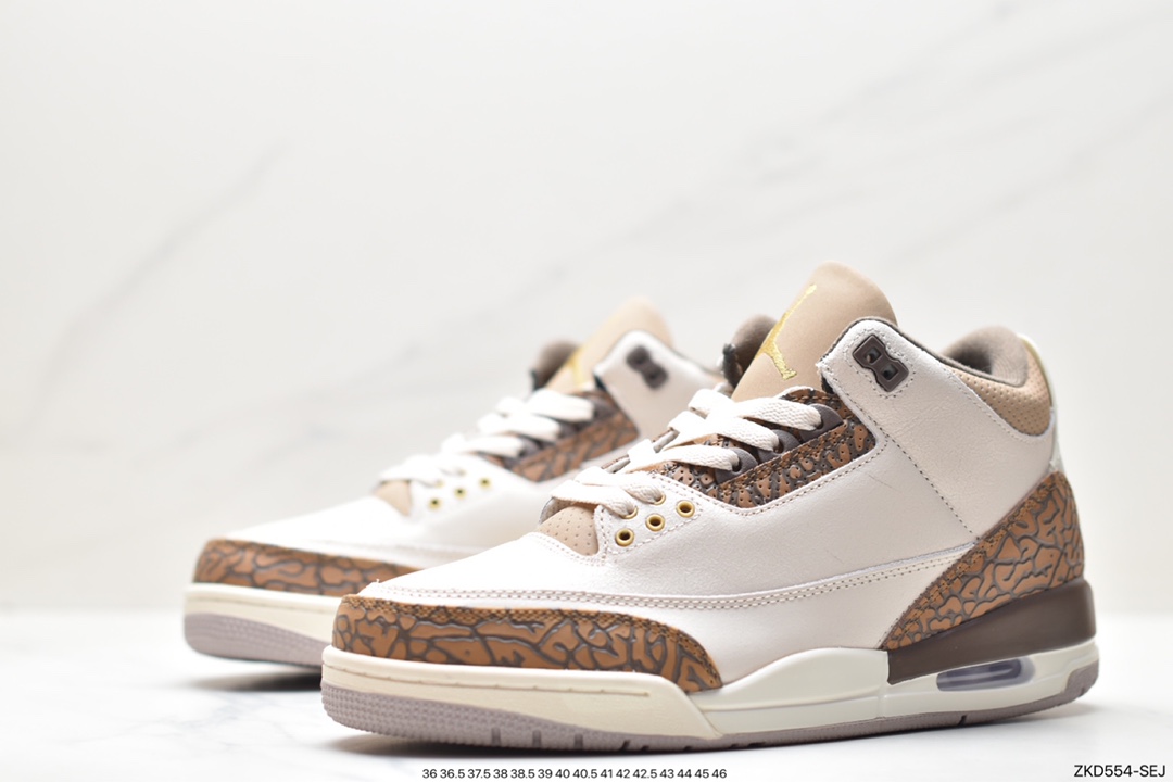 Air Jordan 3 Retro ”Hide and Sneak” White Gray Brown AJ3 Jordan 3 Generation CT8532-102