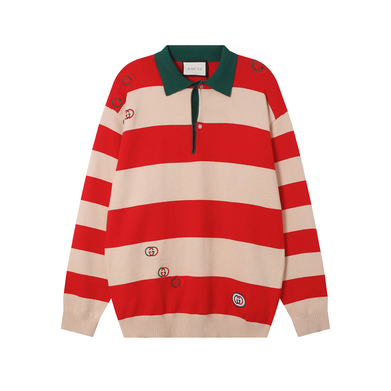 🔥🔥🔥Gucci revive el clásico suéter de punto L0, con bordado de doble G en colores, diseño neutro, unisex, tallas XS~L