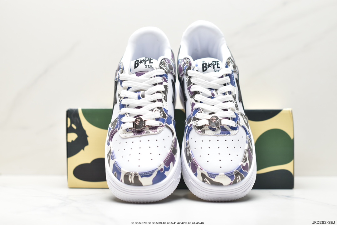 Japanese Harajuku fashion brand A Bathing Ape BAPE Sk8 Sta Low SK8 series low-top casual sports skateboard shoes