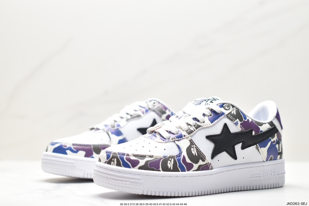 Japanese Harajuku fashion brand A Bathing Ape BAPE Sk8 Sta Low SK8 series low-top casual sports skateboard shoes