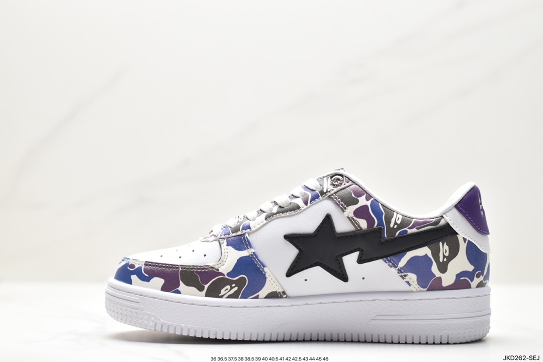 Japanese Harajuku fashion brand A Bathing Ape BAPE Sk8 Sta Low SK8 series low-top casual sports skateboard shoes