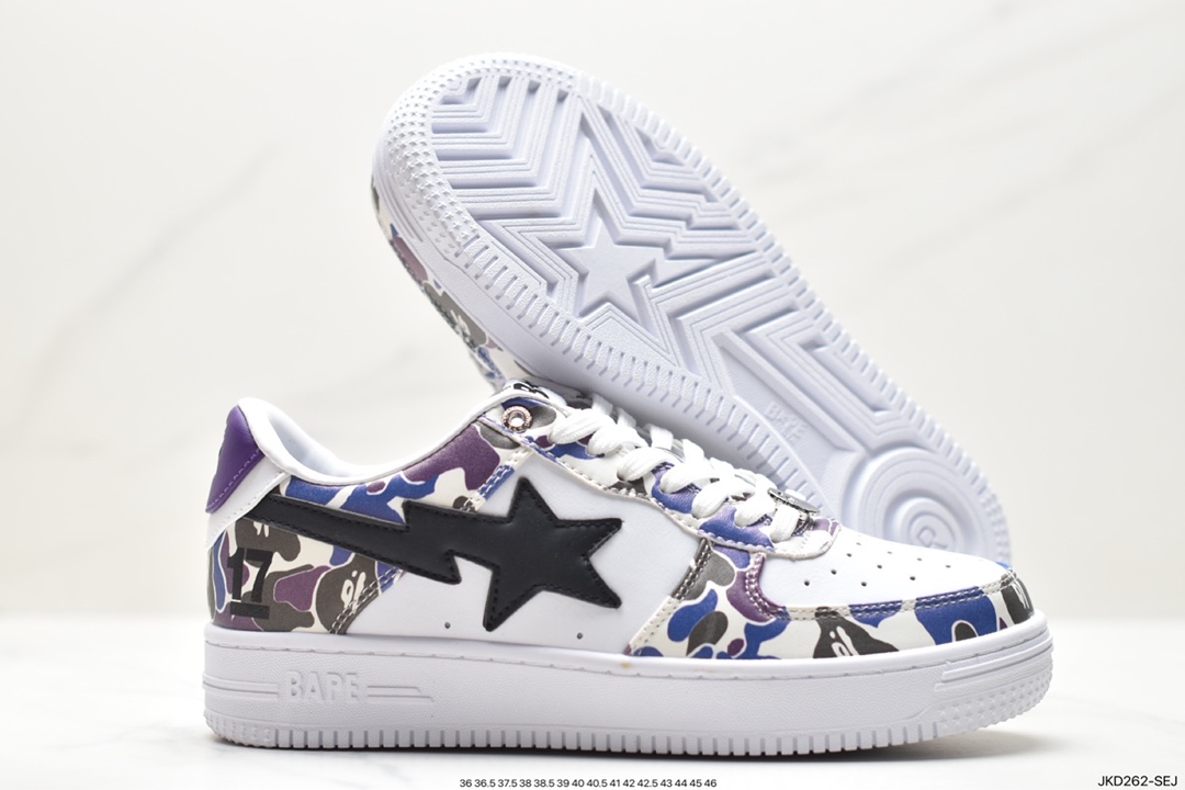 Japanese Harajuku fashion brand A Bathing Ape BAPE Sk8 Sta Low SK8 series low-top casual sports skateboard shoes