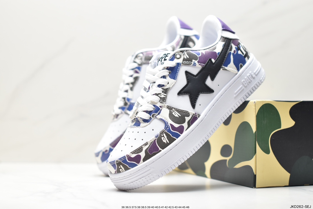 Japanese Harajuku fashion brand A Bathing Ape BAPE Sk8 Sta Low SK8 series low-top casual sports skateboard shoes