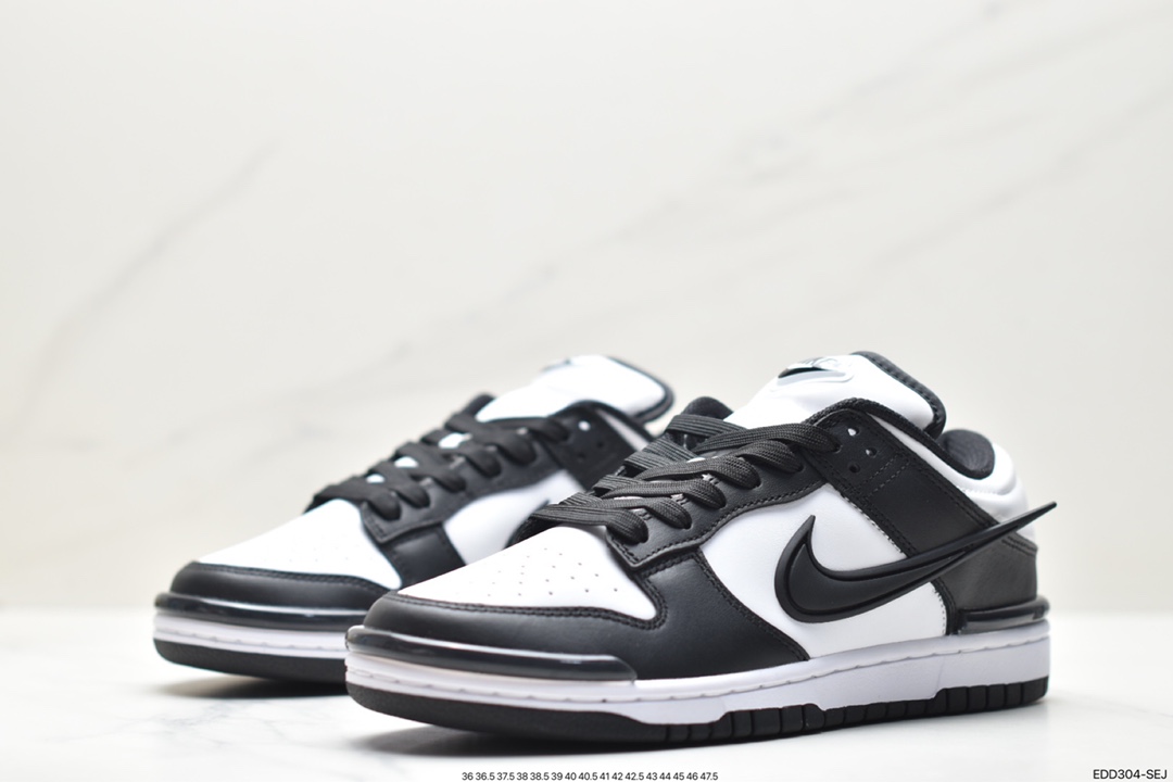 Nike SB Dunk Low Twist ”Panda” Dunk Enhanced Edition Series Low-top Sneakers ”Black and White Panda Three-dimensional Hook” DZ2794-101