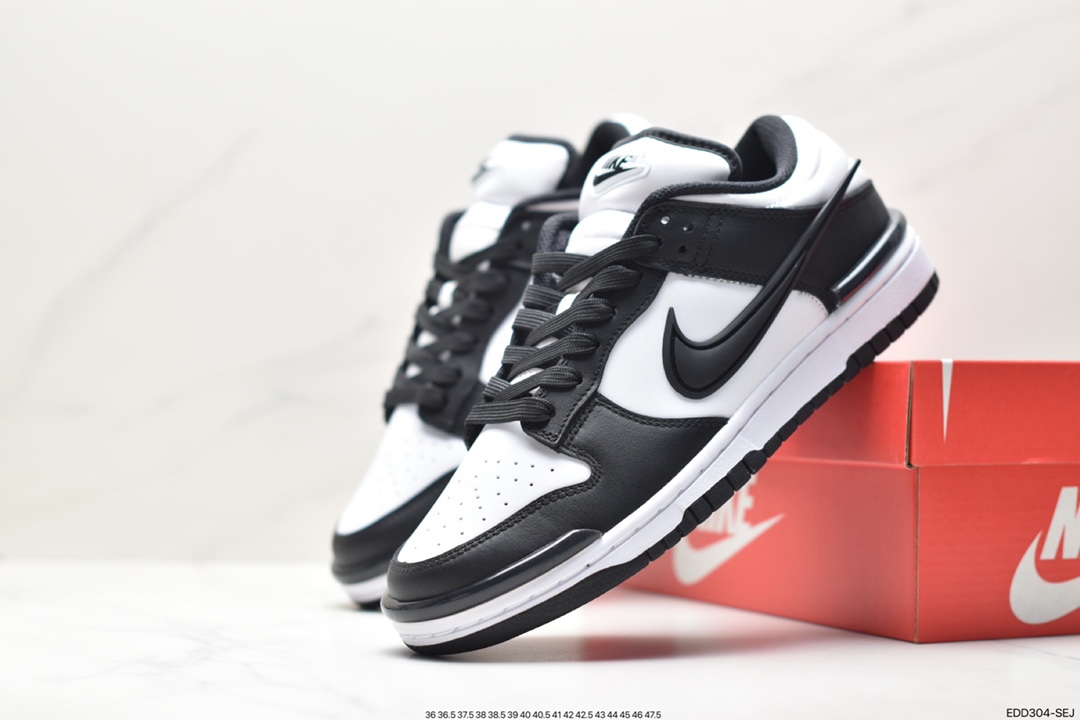 Nike SB Dunk Low Twist ”Panda” Dunk Enhanced Edition Series Low-top Sneakers ”Black and White Panda Three-dimensional Hook” DZ2794-101