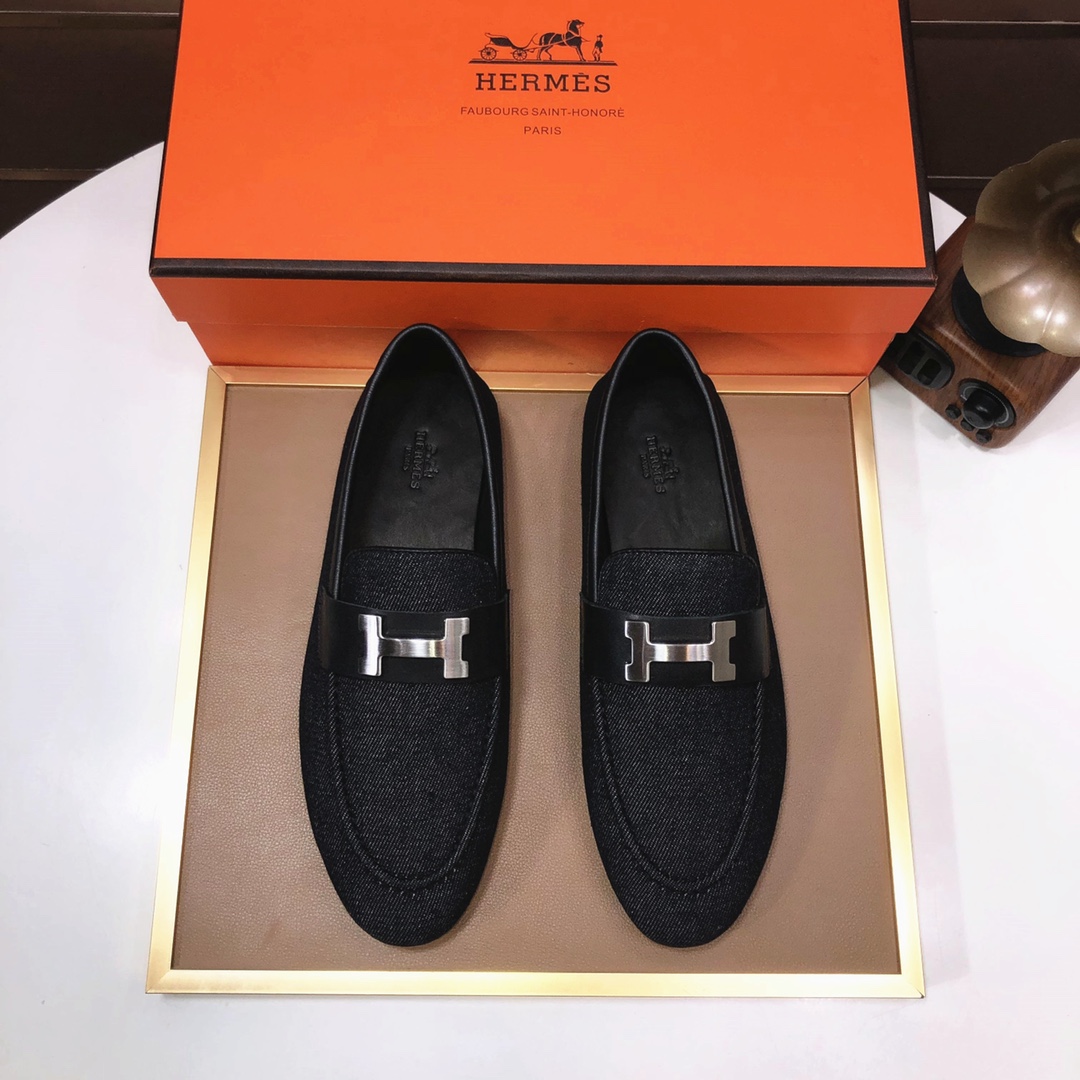 Actual [[HERMES]] (Niuli de alta gama) nuevo 🍀 HERMES: ¡la versión superior de los clásicos zapatos casuales de cuero …