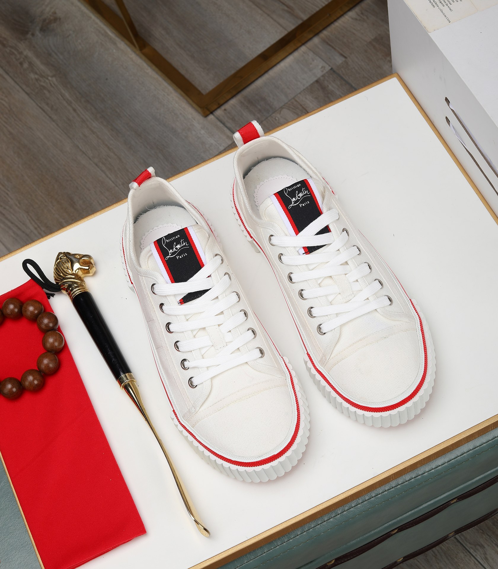 Wholesale Sale
 Christian Louboutin Canvas Shoes Replica 1:1
 Red Canvas PU Rubber TPU Fashion Casual