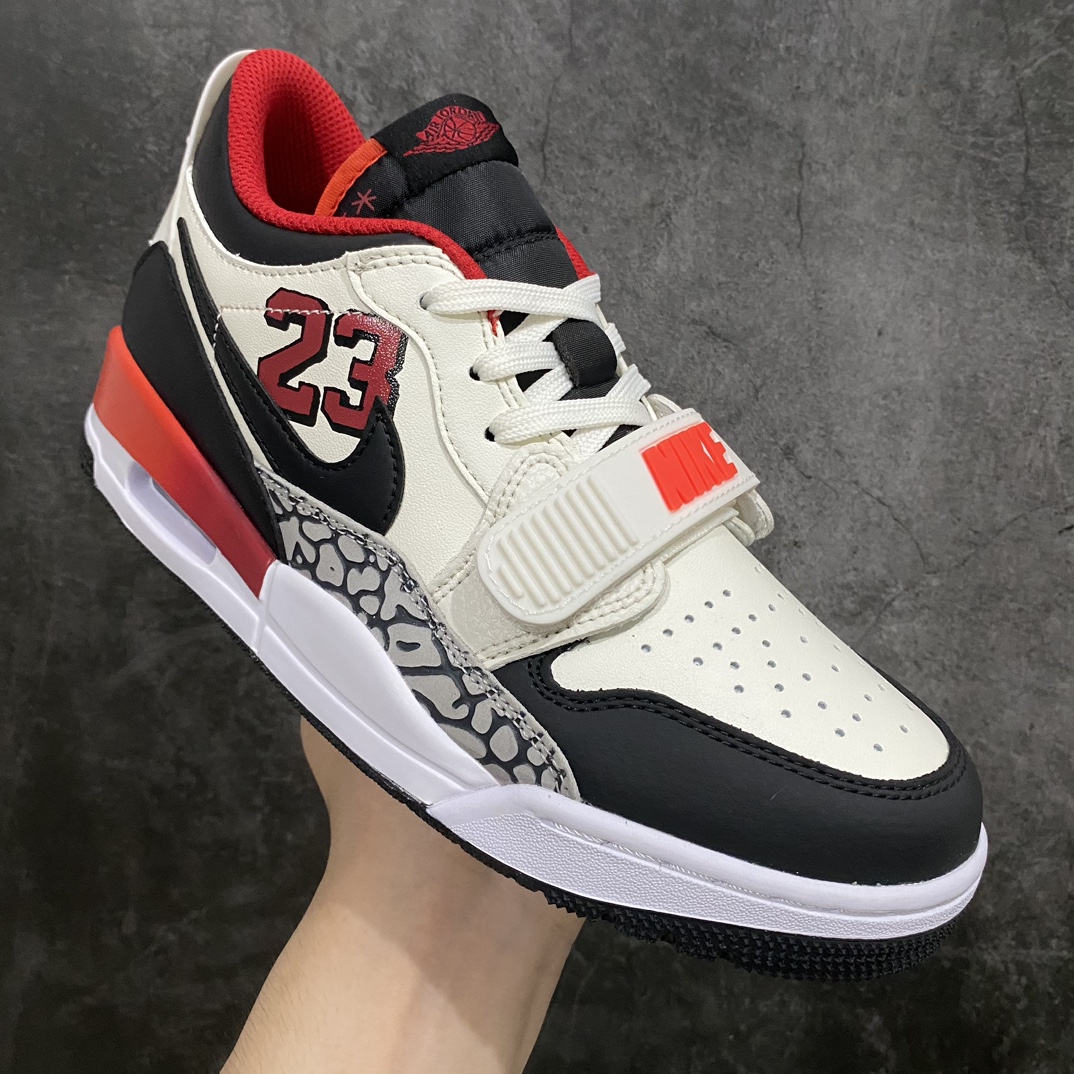 [N version pure original] Air Jordan Legacy AJ312 low-top white, black and red FJ7221-101