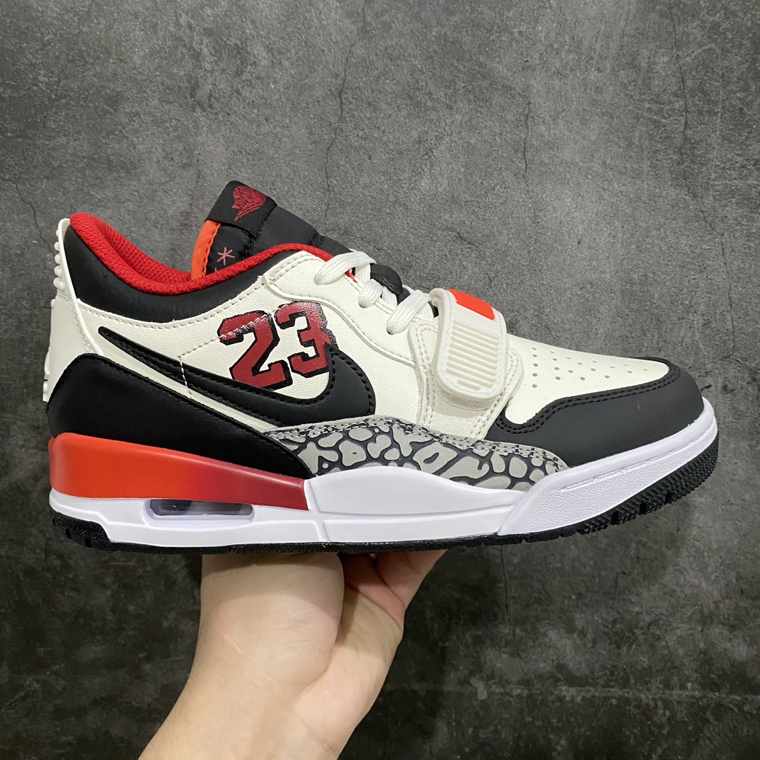 [N version pure original] Air Jordan Legacy AJ312 low-top white, black and red FJ7221-101