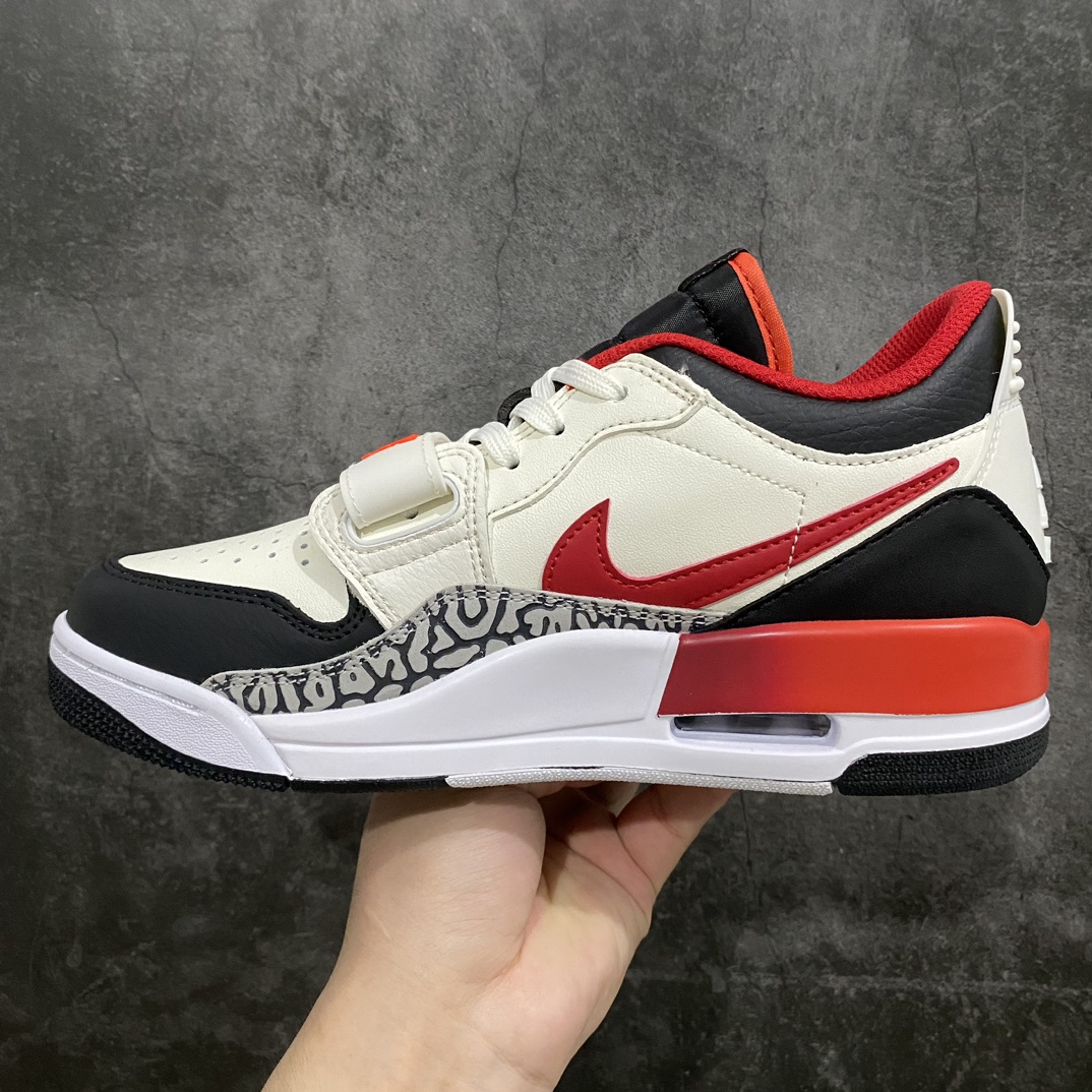 [N version pure original] Air Jordan Legacy AJ312 low-top white, black and red FJ7221-101