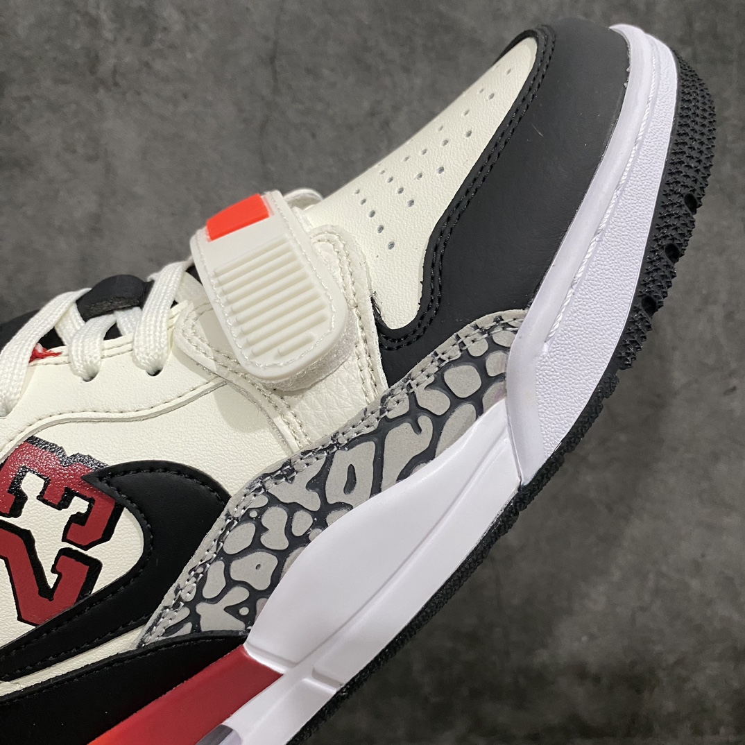 [N version pure original] Air Jordan Legacy AJ312 low-top white, black and red FJ7221-101