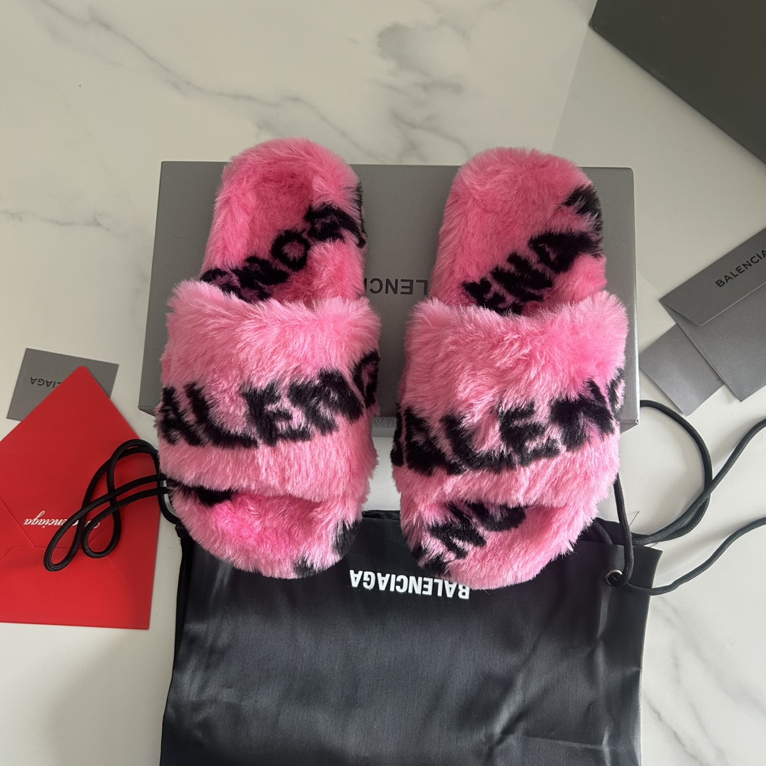 Balenciaga Shoes Slippers Embroidery Unisex TPU Spring/Summer Collection Fashion