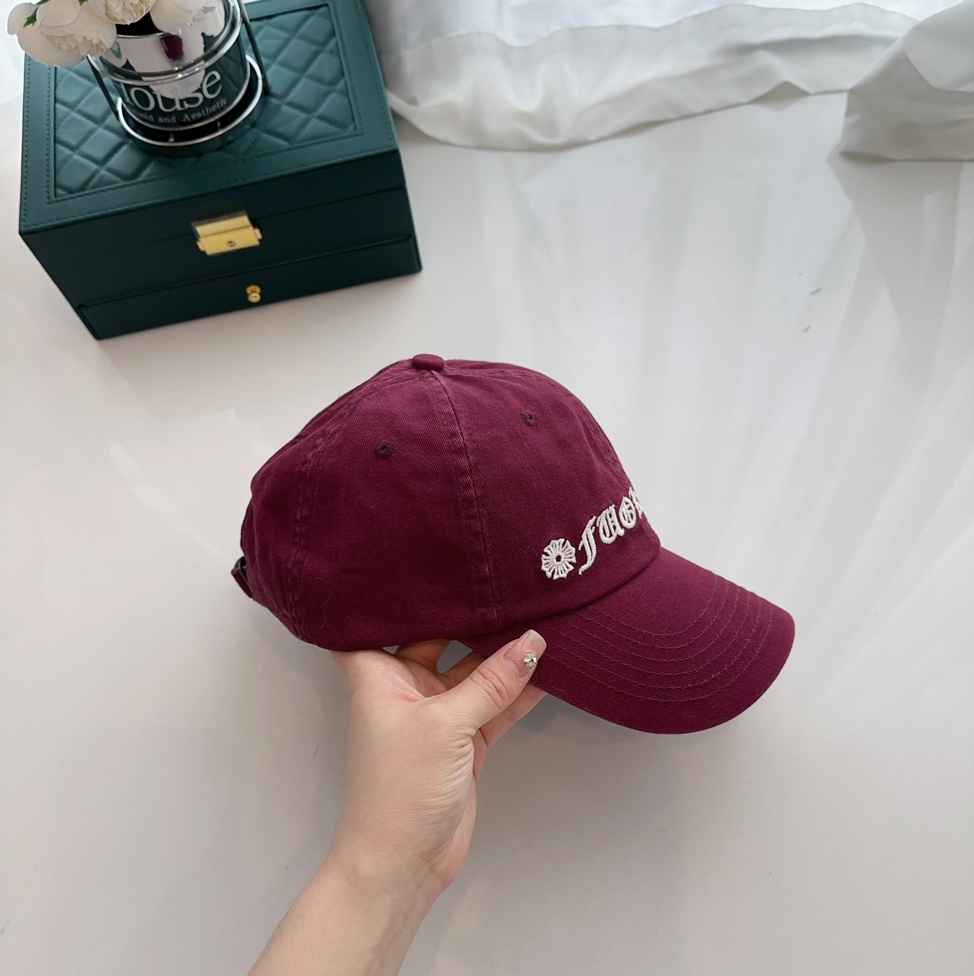 [Chrome Hearts Hats]Croxin New Embroidered Pure Cotton Baseball Cap Four-seaso