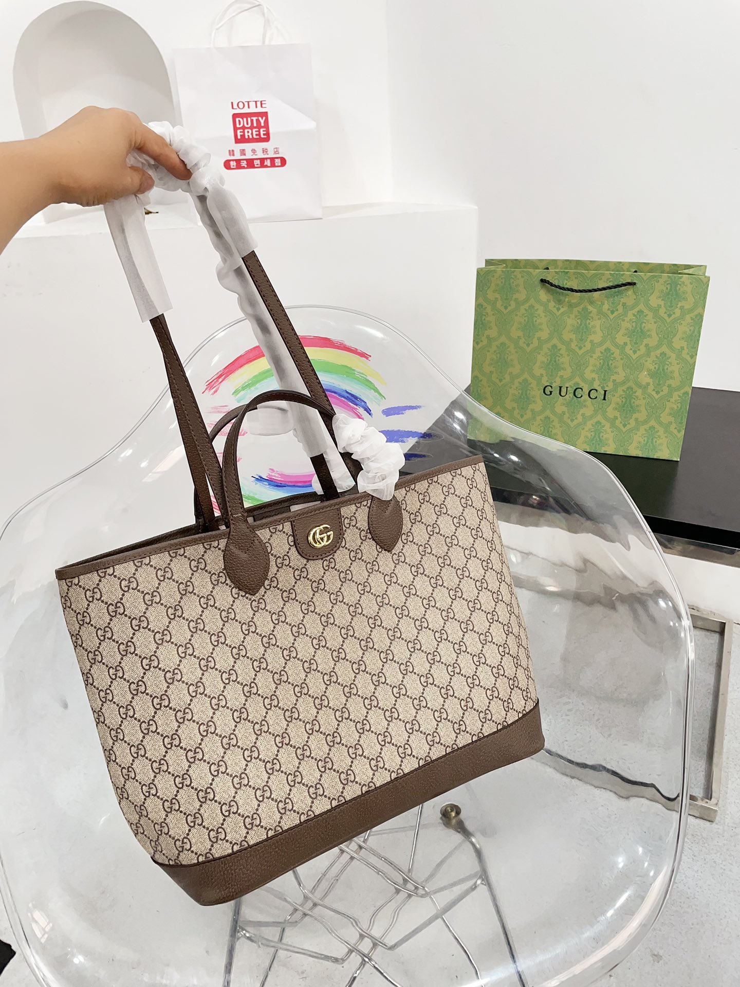 Gift box packaging cool Gucci tote️ Tote bag shopping bag size 3529cm If you like large capacity, do