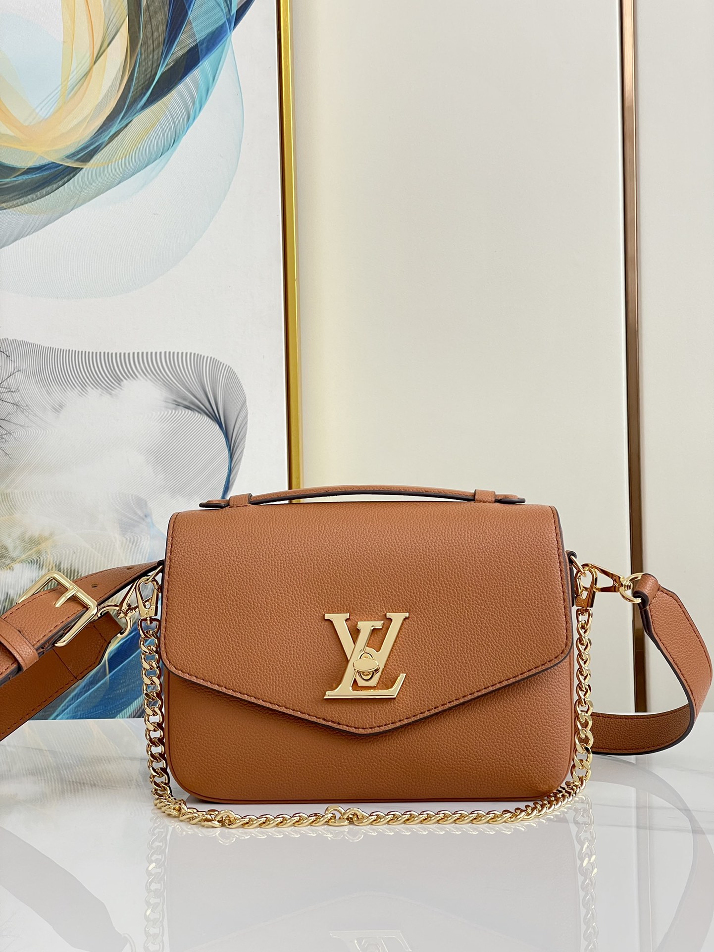 NO:175430,Genuine grade Original leather M22952 brown 22×16×9.5 OXFORD Full leather chain crossbody bag, Genuine grade LV, louis vuitton, satchels, crossbody bags19860909正品级 原厂皮 M22952棕 22×16×9.5 OXFORD 全皮链条斜挎包,正品级LV,louis vuitton,satchels,crossbody bags,Bag