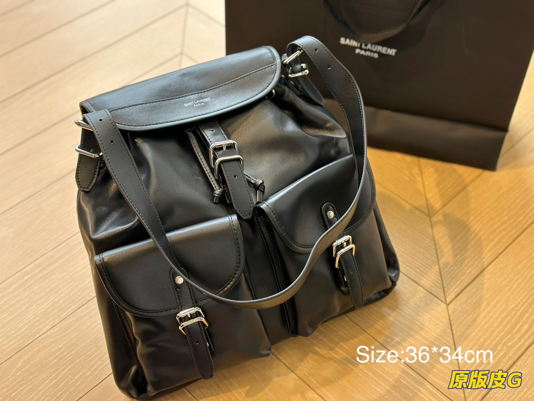 YSL backpack has large capacity! Size 3634cm, a must-have for travel
