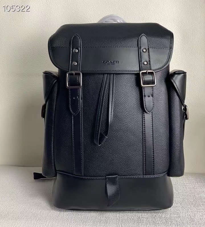 Coach 最新款2675 C1058男士双肩包 柔软荔枝纹搭配纳帕皮 内置拉链/手机/多功能袋 内置安全扣口袋
