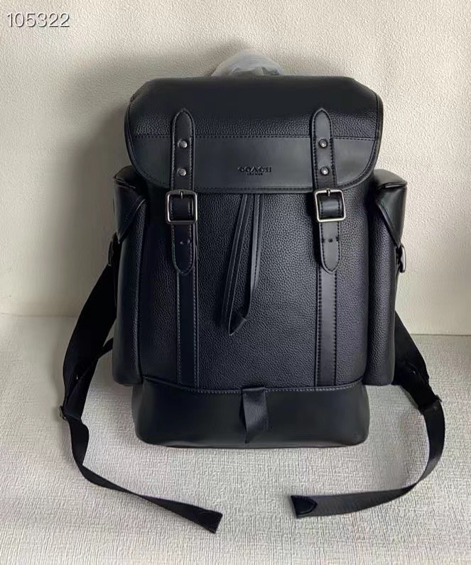 Coach 最新款2675 C1058男士双肩包 柔软荔枝纹搭配纳帕皮 内置拉链/手机/多功能袋 内置安全扣口袋
