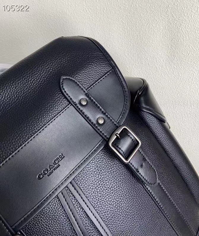 Coach 最新款2675 C1058男士双肩包 柔软荔枝纹搭配纳帕皮 内置拉链/手机/多功能袋 内置安全扣口袋