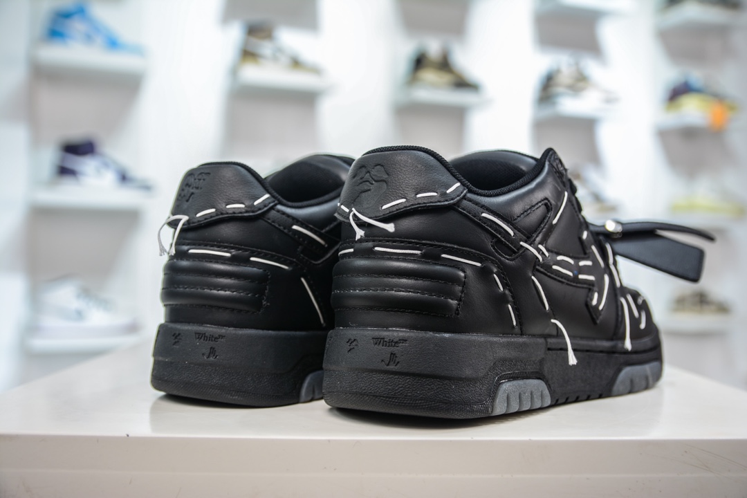 OFF-WHITE Out of Office All-black graffiti This Out Of Office sneaker gives the answer