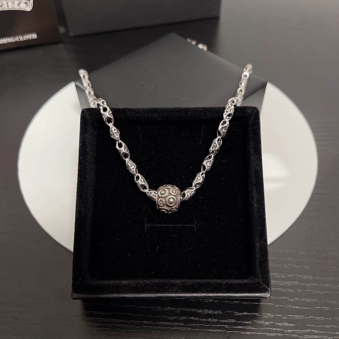 NO:112831,Too handsome and exciting the latest model Croxin, no explosion, factory direct sales, original one-to-one reproduction, Croxin retro necklace, jewelry boutique, chrome hearts, necklace19860909太帅爆了最新款克罗心 不爆不发 厂家直销 原版一比一复刻 克罗心复古项链,饰品精品,chrome hearts,necklace,Jewelry