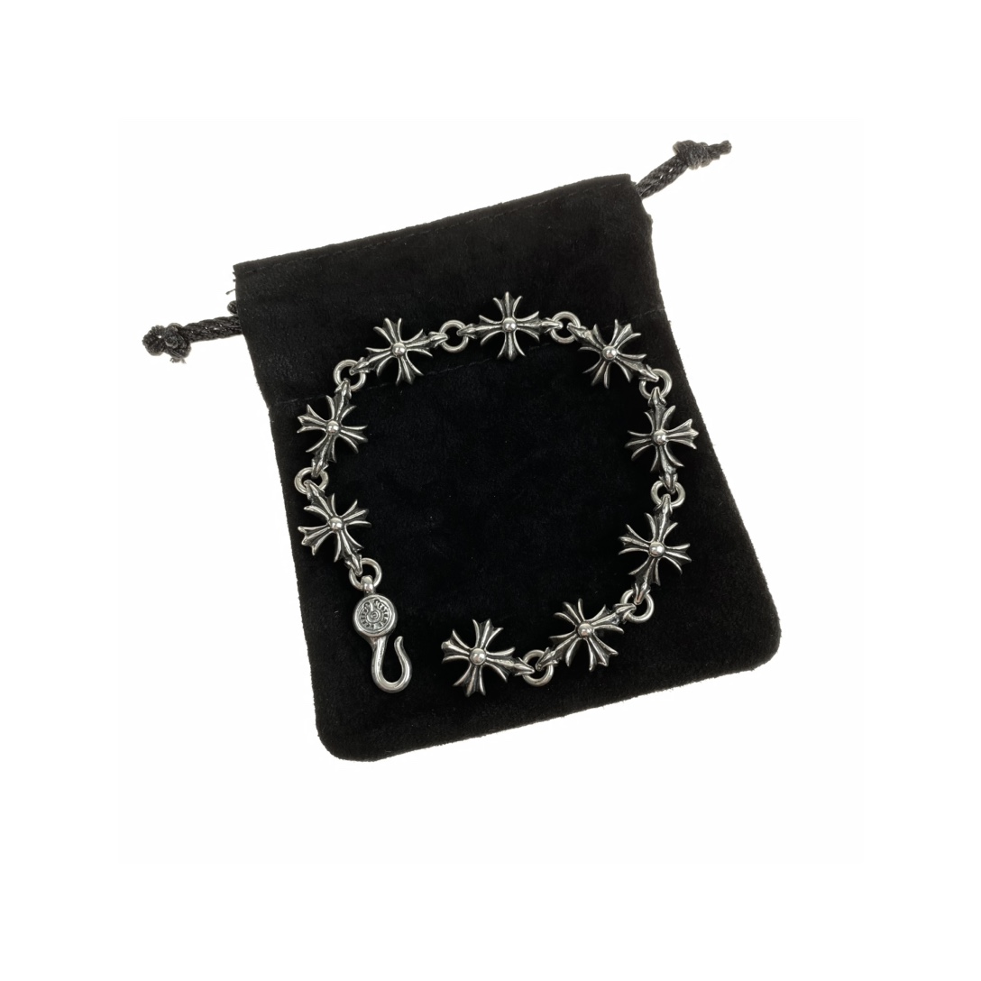 NO:115164,Chrome Hearts Nine-section Cross Flower Bracelet, Jewelry Boutique, Chrome Hearts, Chrome Hearts, Bracelet19860909Chrome Hearts 克罗心 九节十字架十字花手链,饰品精品,chrome hearts,chrome hearts,bracelet,Jewelry