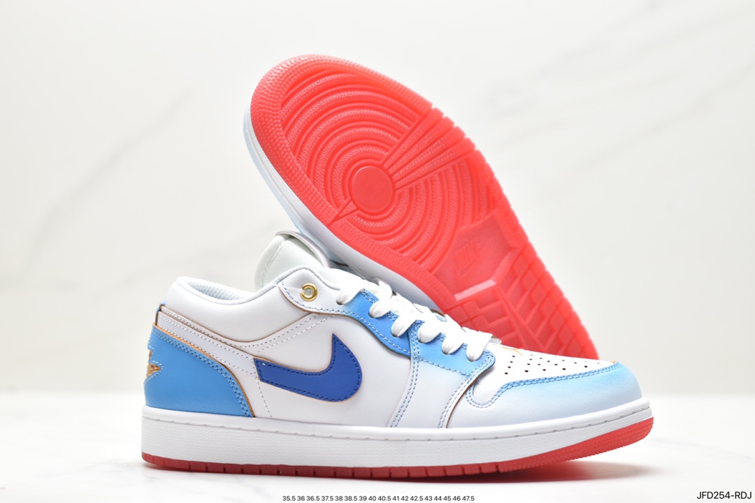 Air Jordan 1 Low White Blue Gradient Toe AJ1 Joe 1 Low Top Casual Shoes FN8895-141