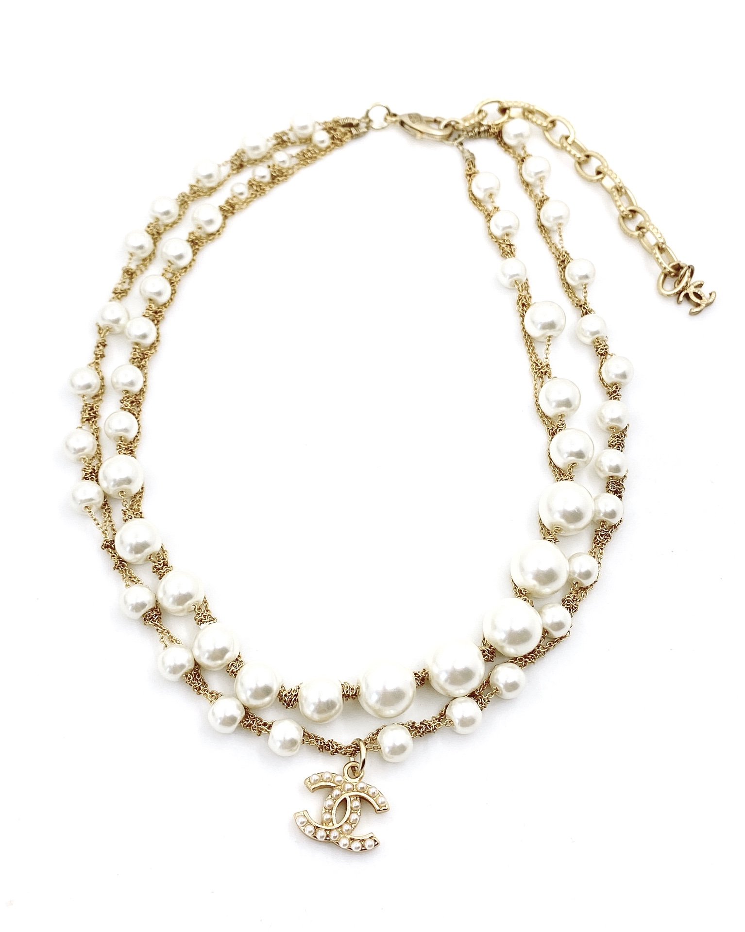 Chanel高品质️爆款双层珍珠项链