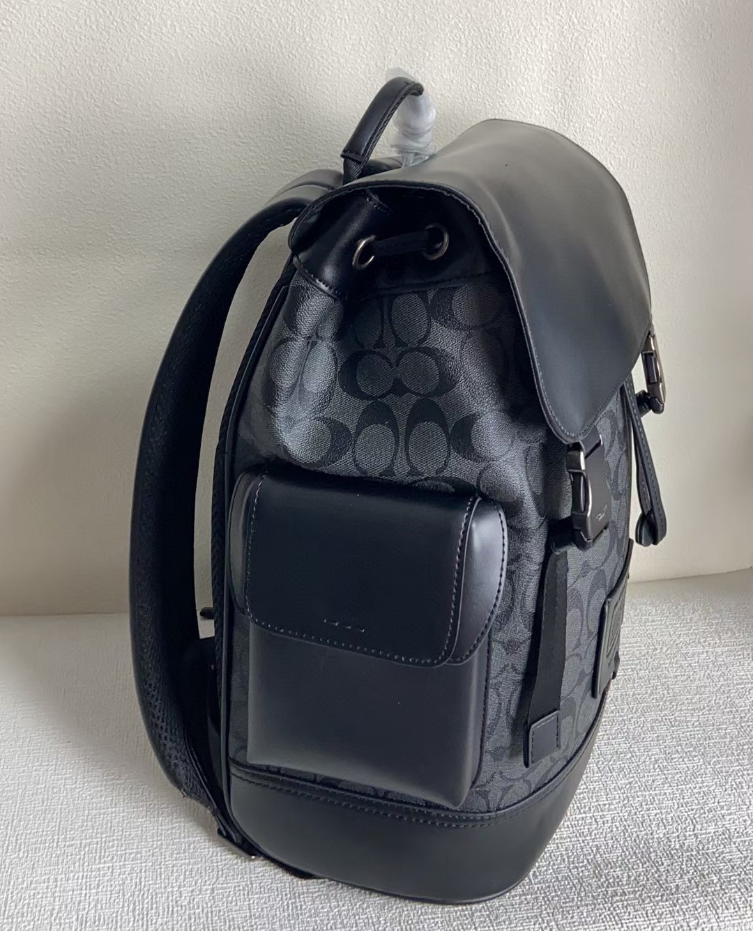 Coach COACH蔻驰40344 男士老花帆布双肩背包男士双肩包 内置拉链/手机/多功能袋 内置安全扣口袋