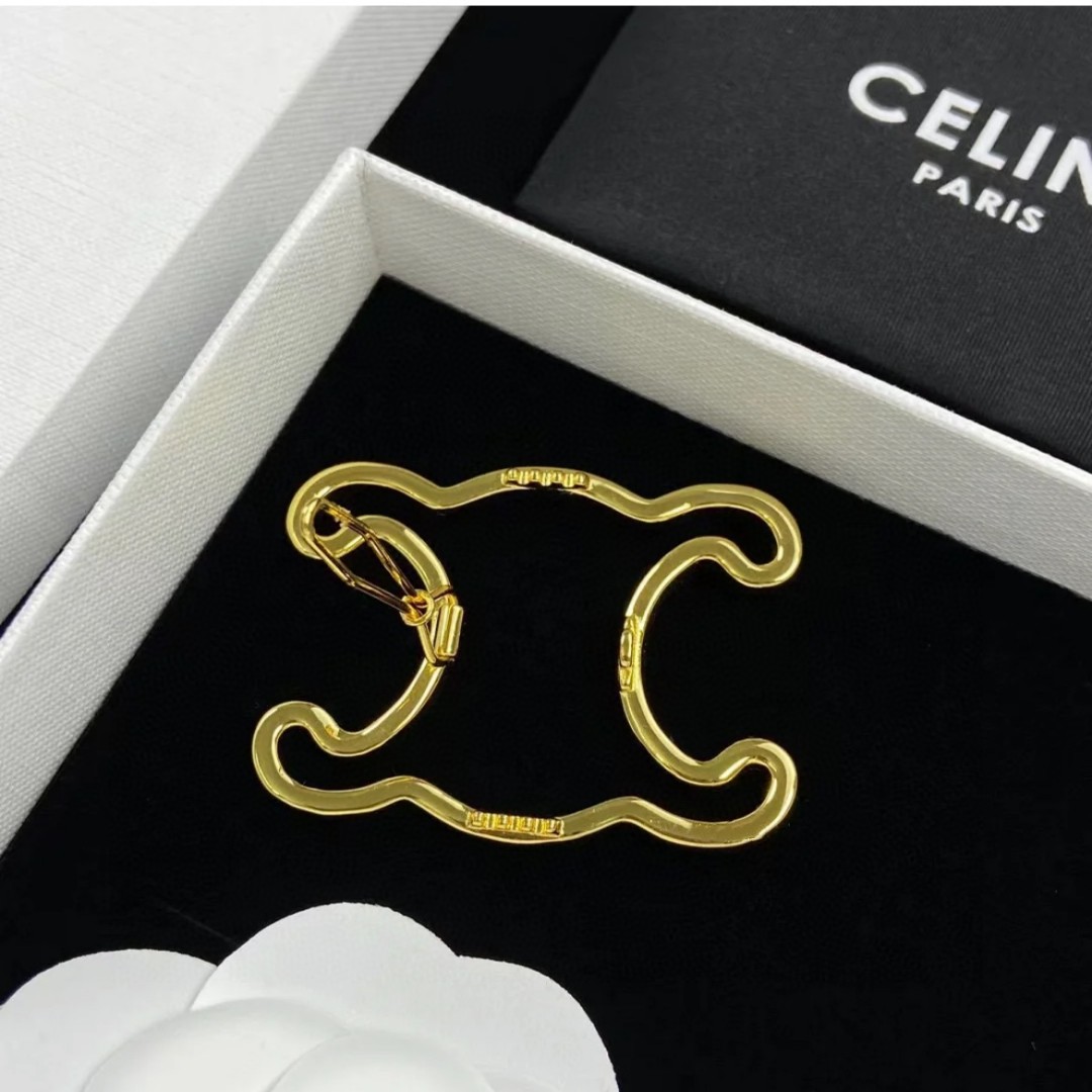 Celine New Hair Pin : Gold-Tone Triomphe Motif Pins for Updos 11 a1693569719878 0414