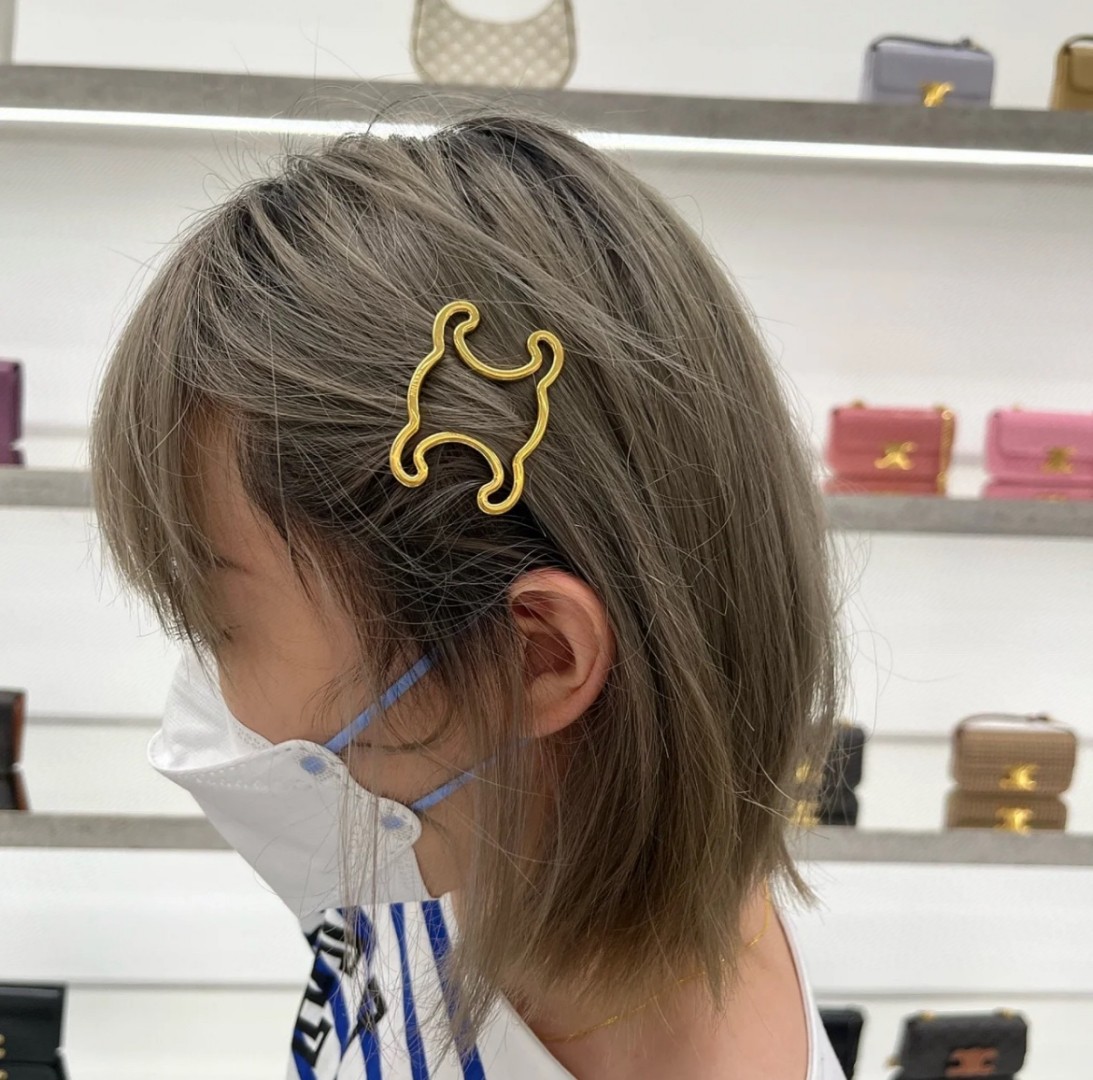 Celine New Hair Pin : Gold-Tone Triomphe Motif Pins for Updos 12 a1693569719878 5844