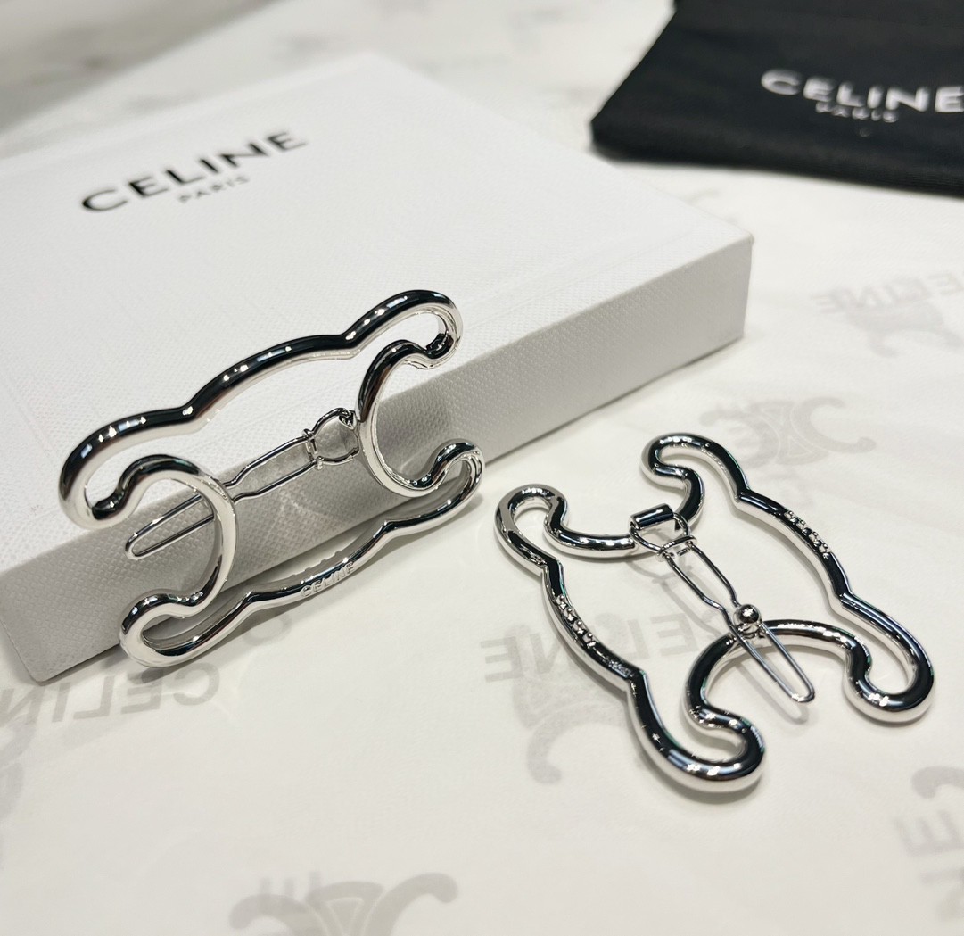 Celine New Hair Pin : Gold-Tone Triomphe Motif Pins for Updos 14 a1693569719879 3062