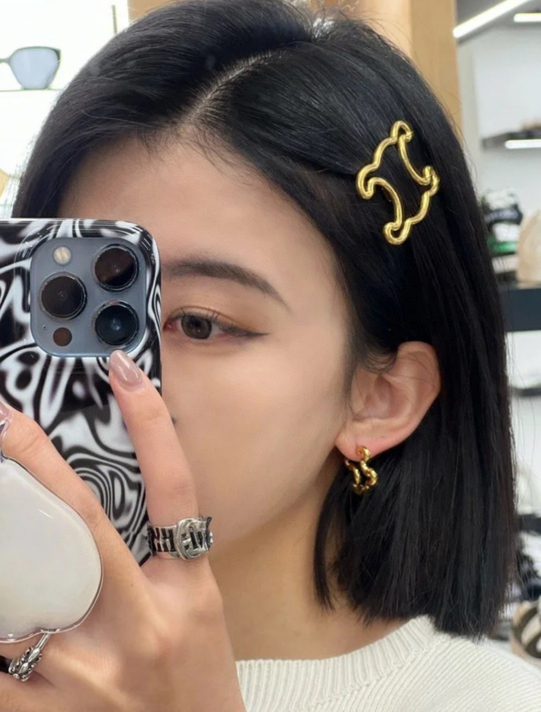Celine New Hair Pin : Gold-Tone Triomphe Motif Pins for Updos 15 a1693569719880 2651