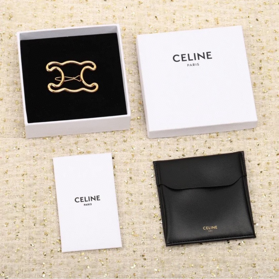 Celine New Hair Pin : Gold-Tone Triomphe Motif Pins for Updos 18 a1693569719881 0426