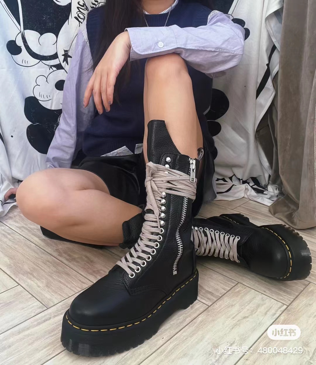 Plant P850 Dr Martens Martin Boots and Owens’ combined Red Boots, “Dr” real-skin high boots. Number: 3541 - 图片 9